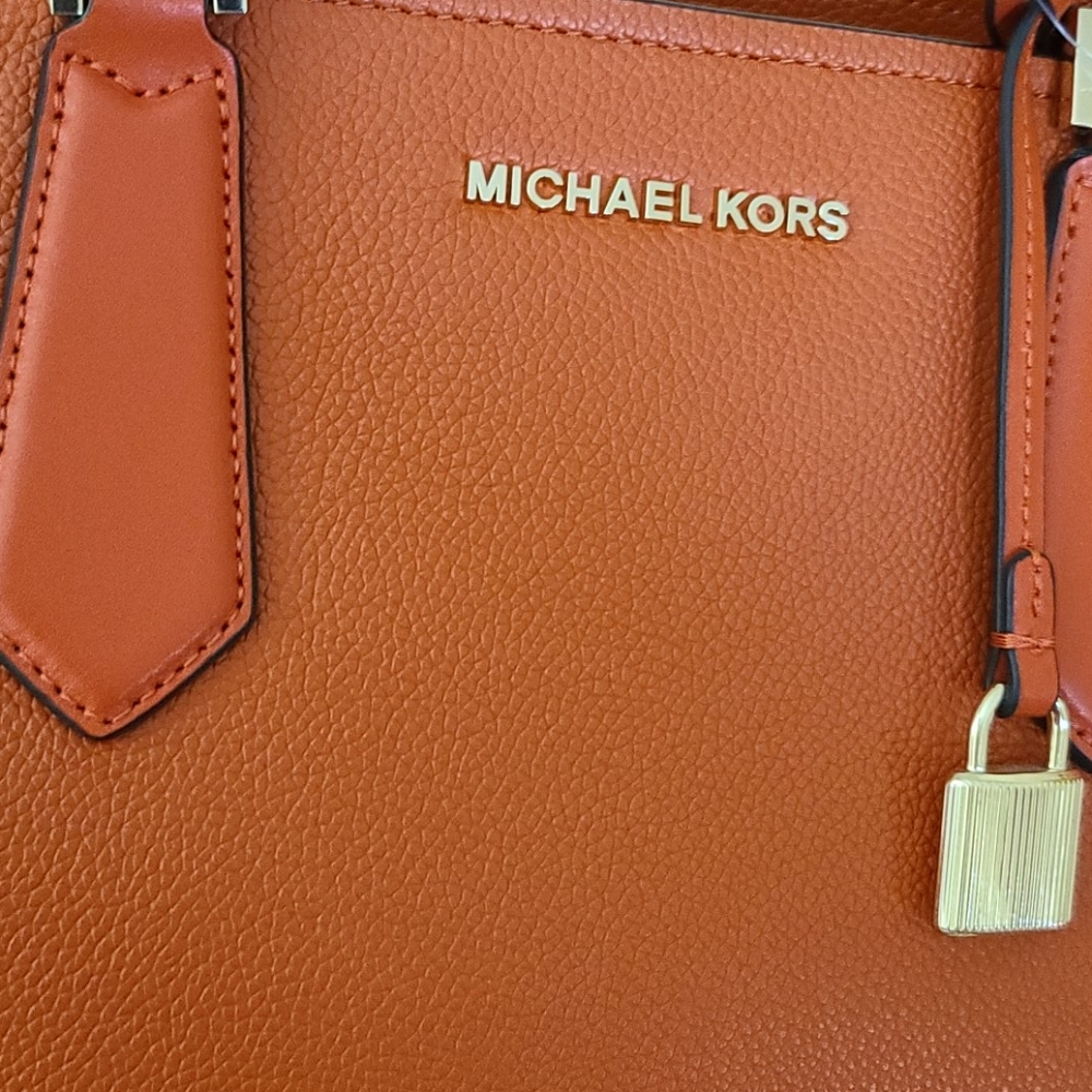 NWT Michael kors orange satchel (large) - Picture 5 of 10
